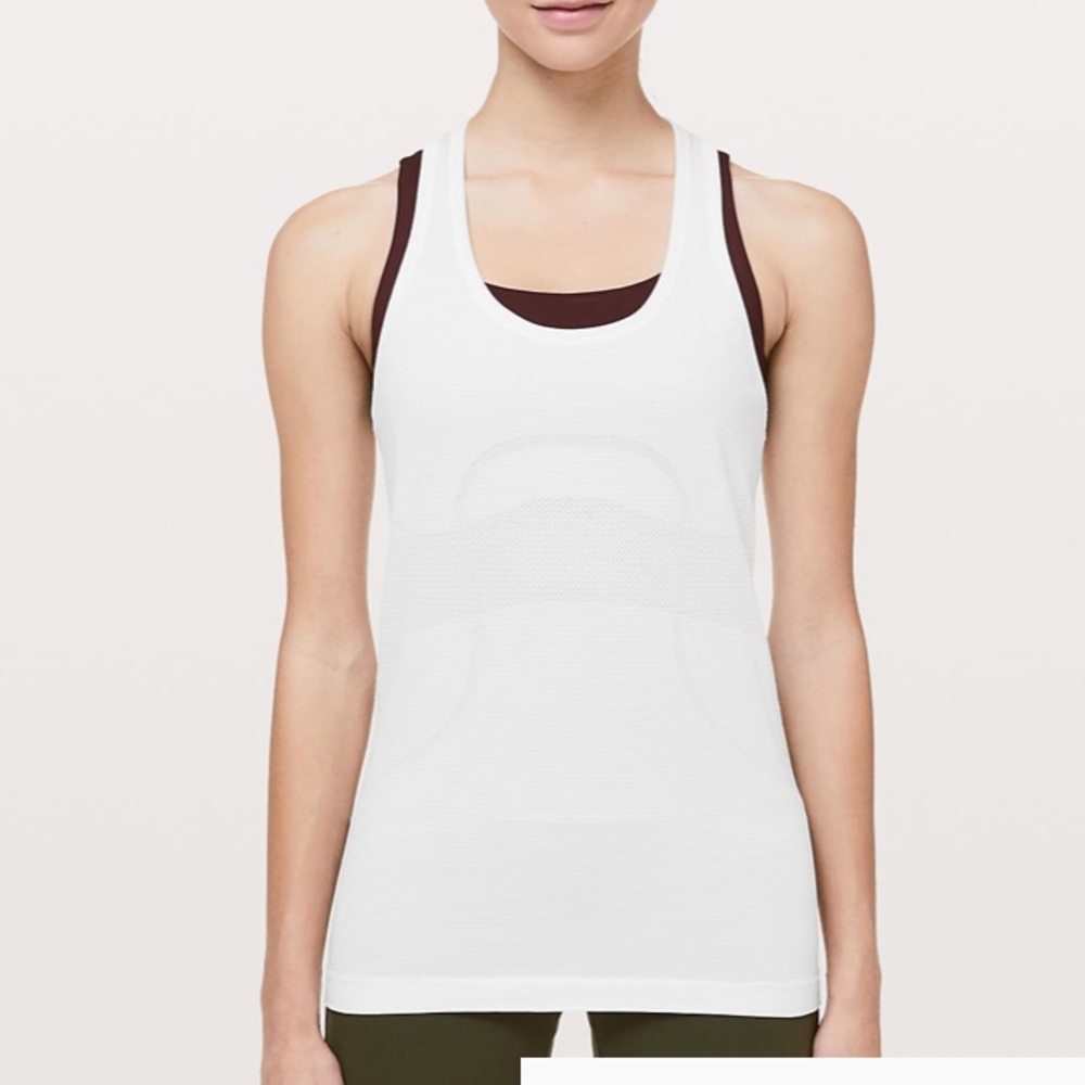white swiftly tech lululemon razorback tank